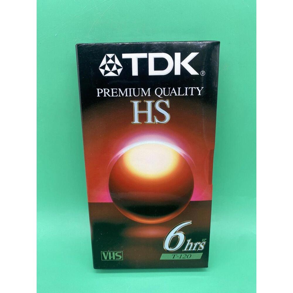 2 TDK HS High Standard Sound & Color T-120 Super Avilyn Blank VHS Tapes Sealed